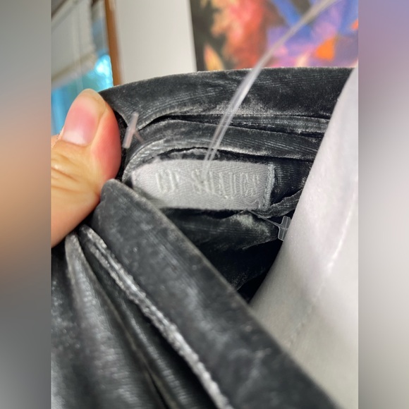 CP Shades Dark Gray Velvour Boho Longline Oversized Duster M Silk Blend Hippie - Picture 5 of 12